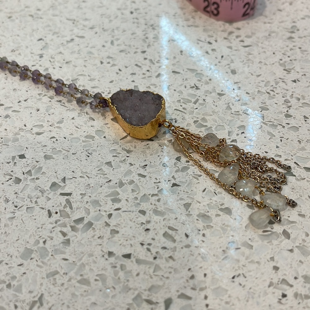 Druzy Amethyst Necklace